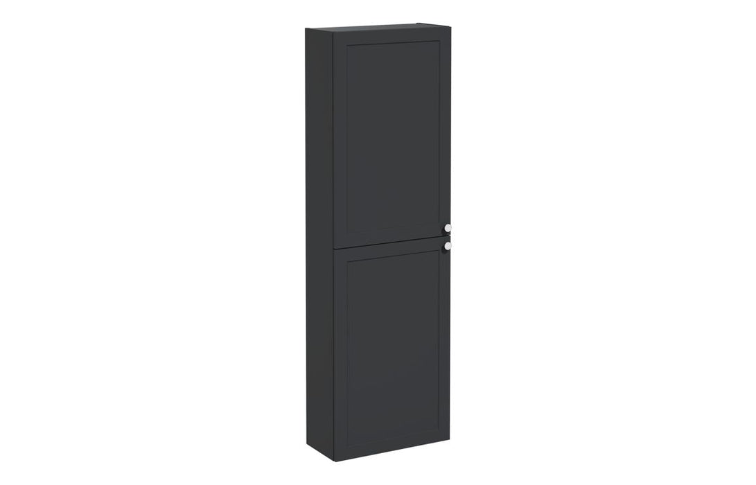 VitrA Root Classic 55cm 2 Door Slim Tall Unit (LH Hinge) - Matt Graphite