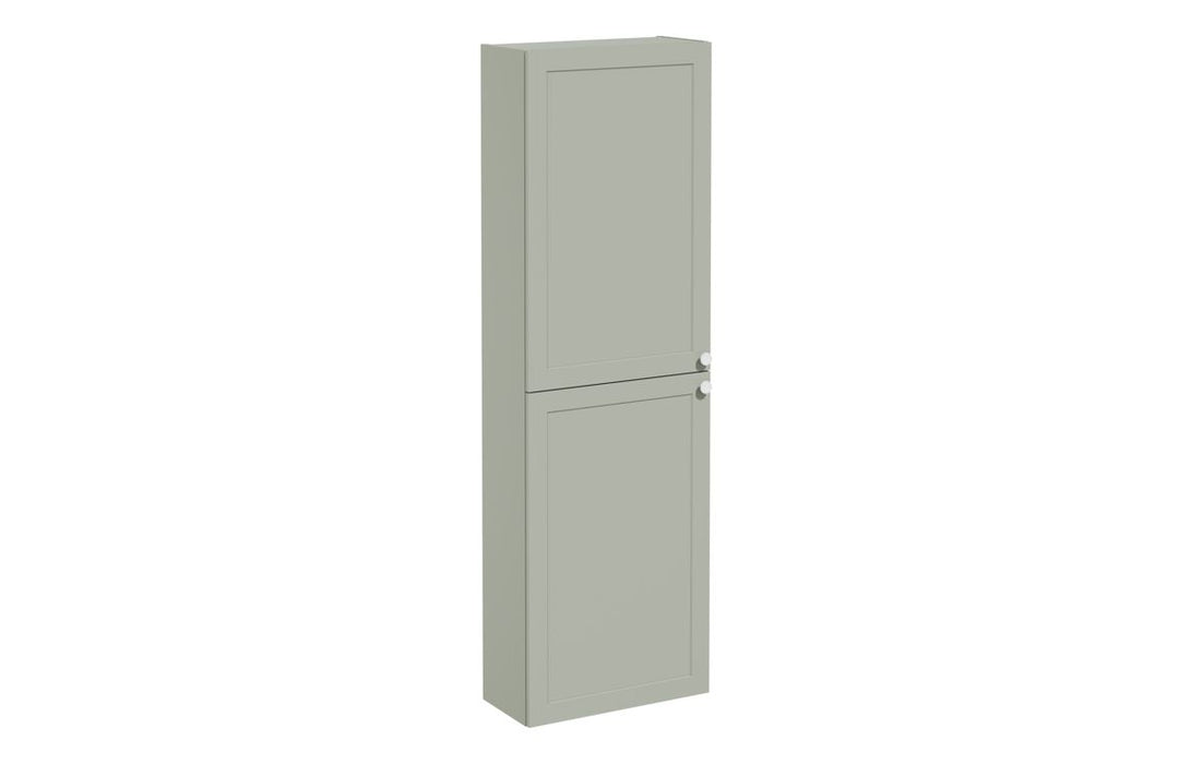 VitrA Root Classic 55cm 2 Door Slim Tall Unit (LH Hinge) - Matt Retro Green