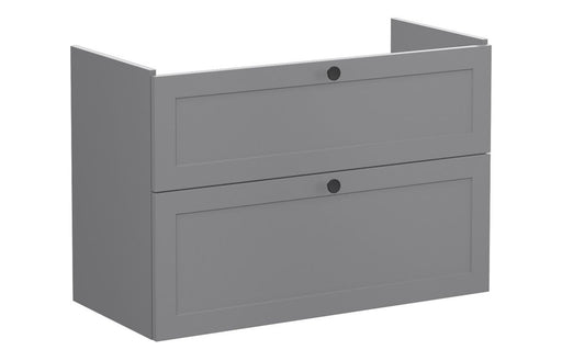 VitrA Root Classic 100cm 2 Drawer Washbasin Unit - Matt Grey