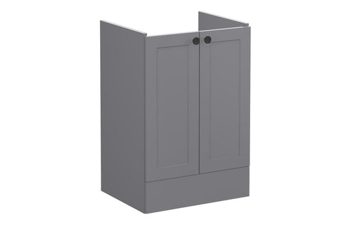VitrA Root Classic 60cm 2 Door Floor Standing Washbasin Unit - Matt Grey