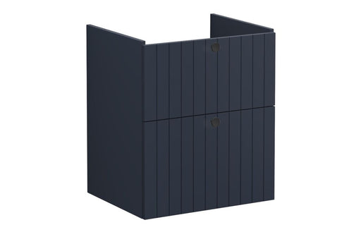 VitrA Root Groove 60cm 2 Drawer Washbasin Unit - Matt Dark Blue