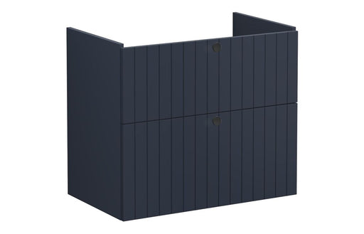 VitrA Root Groove 80cm 2 Drawer Washbasin Unit - Matt Dark Blue