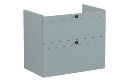 VitrA Root Classic 80cm 2 Drawer Washbasin Unit - Matt Fjord Green