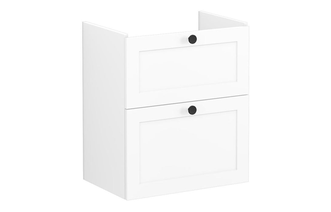 VitrA Root Classic 60cm 2 Drawer Slim Washbasin Unit - Matt White