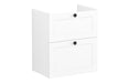 VitrA Root Classic 60cm 2 Drawer Slim Washbasin Unit - Matt White