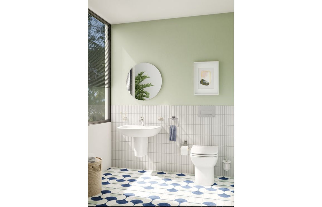 VitrA 795x795mm Round Mirror - Brushed Chrome