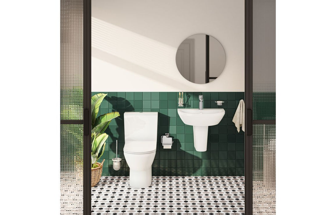 VitrA 595x595mm Round Mirror - Brushed Chrome