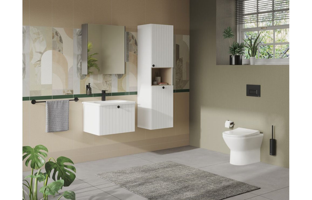 VitrA 620x695mm Rectangular Mirror - Brushed Chrome