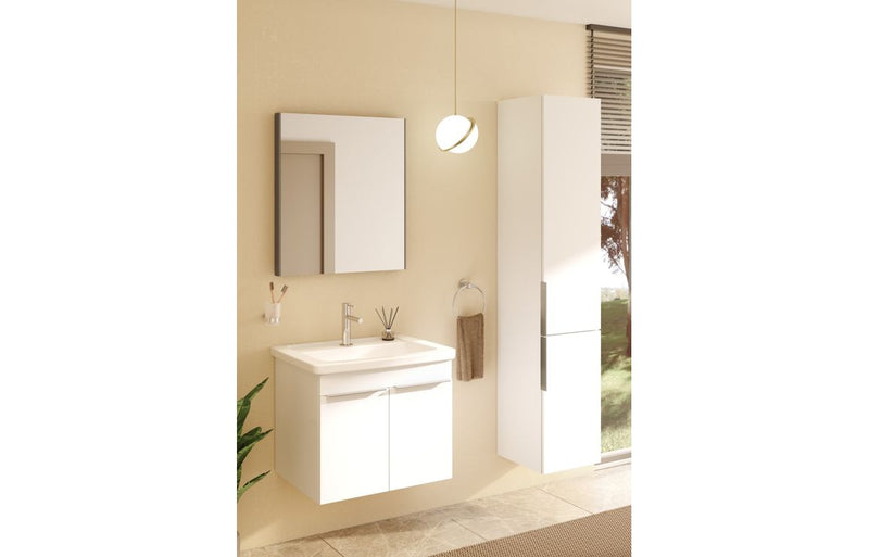 VitrA 620x695mm Rectangular Mirror - Brushed Chrome