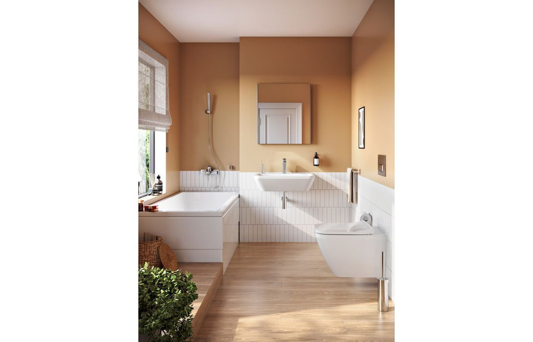 VitrA 620x695mm Rectangular Mirror - Brushed Chrome