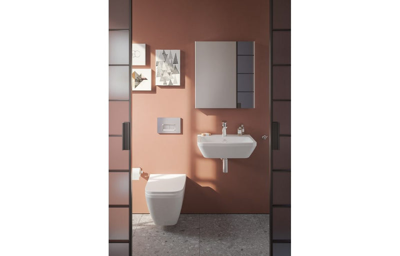 VitrA 620x695mm Rectangular Mirror - Brushed Chrome