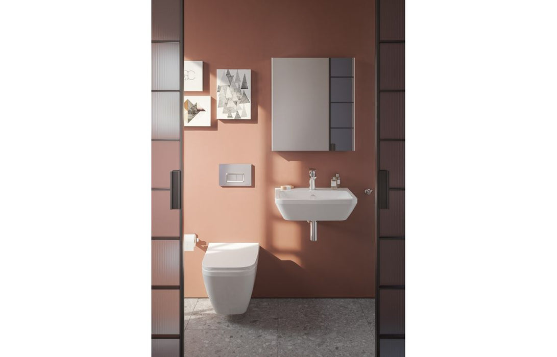 VitrA 620x695mm Rectangular Mirror - Brushed Chrome