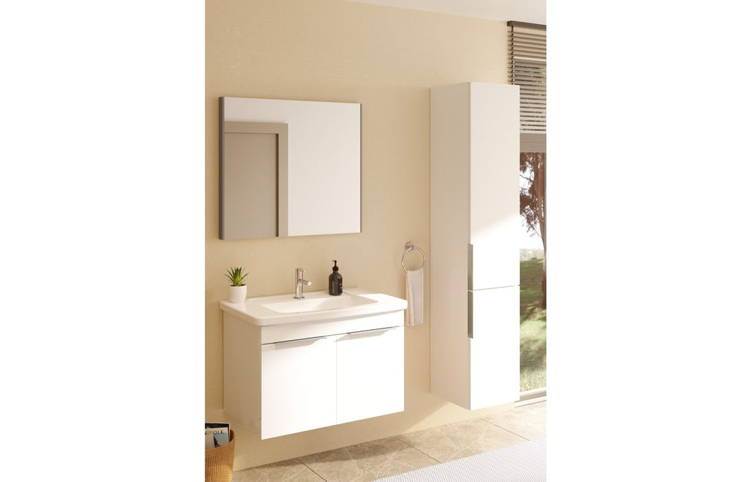 VitrA 820x695mm Rectangular Mirror - Brushed Chrome