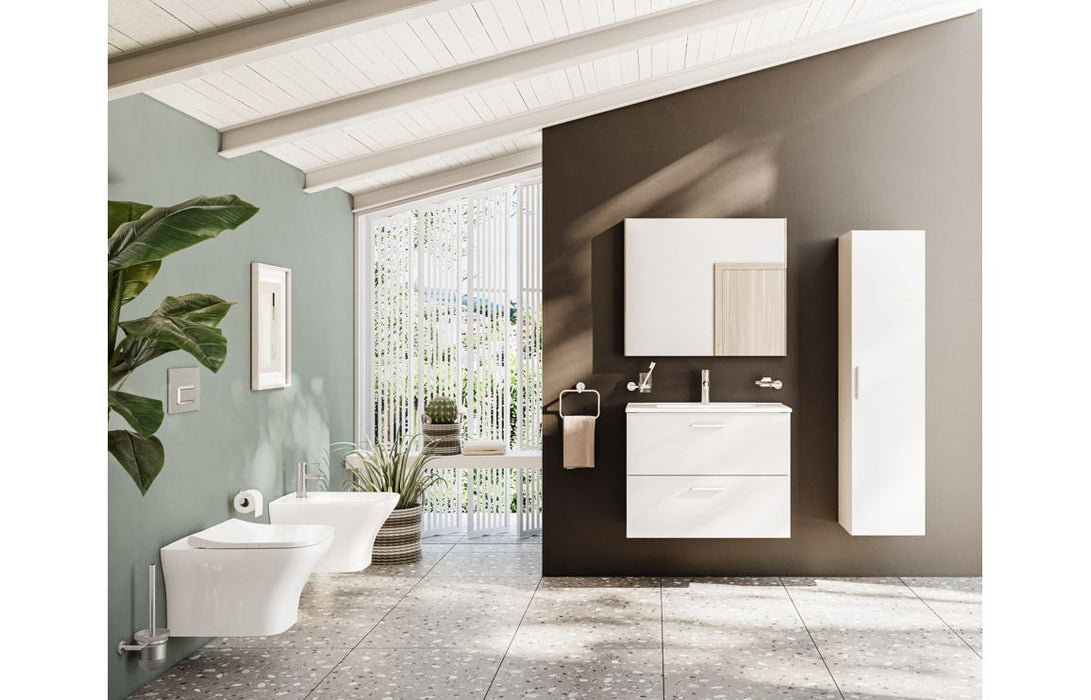 VitrA 820x695mm Rectangular Mirror - Brushed Chrome