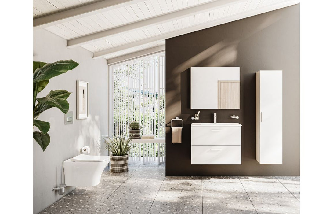 VitrA 820x695mm Rectangular Mirror - Brushed Chrome