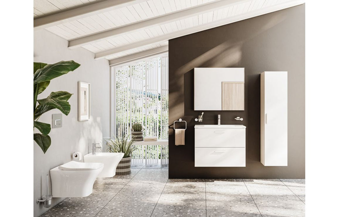 VitrA 820x695mm Rectangular Mirror - Brushed Chrome