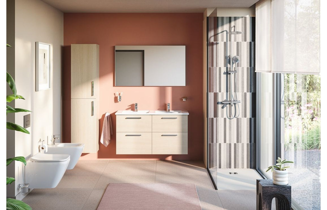 VitrA 1220x695mm Rectangular Mirror - Brushed Chrome