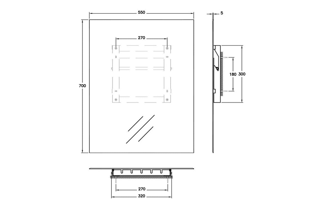 VitrA 550x700mm Capricorn Mirror