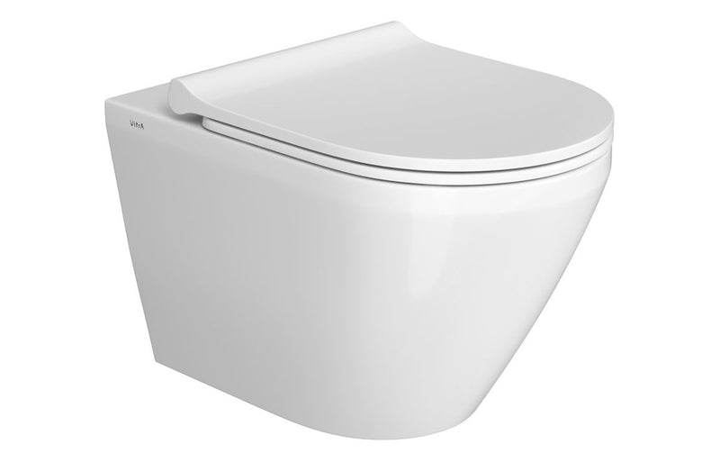 VitrA Integra Rimless Wall Hung Pan Only (Hidden Fix) - White
