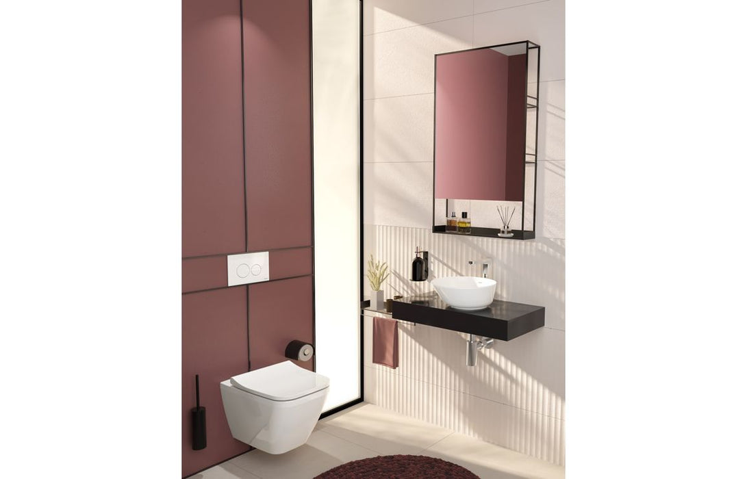 VitrA Integra Square Rimless Wall Hung Pan Only - White