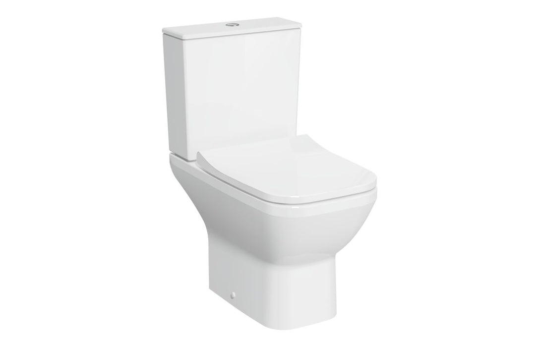 VitrA Integra Square Rimless Open Back Close Coupled Pan Only - White