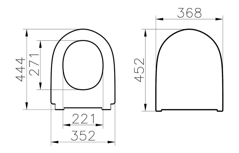 VitrA Sonic Flush Soft Close Wrap Toilet Seat - White