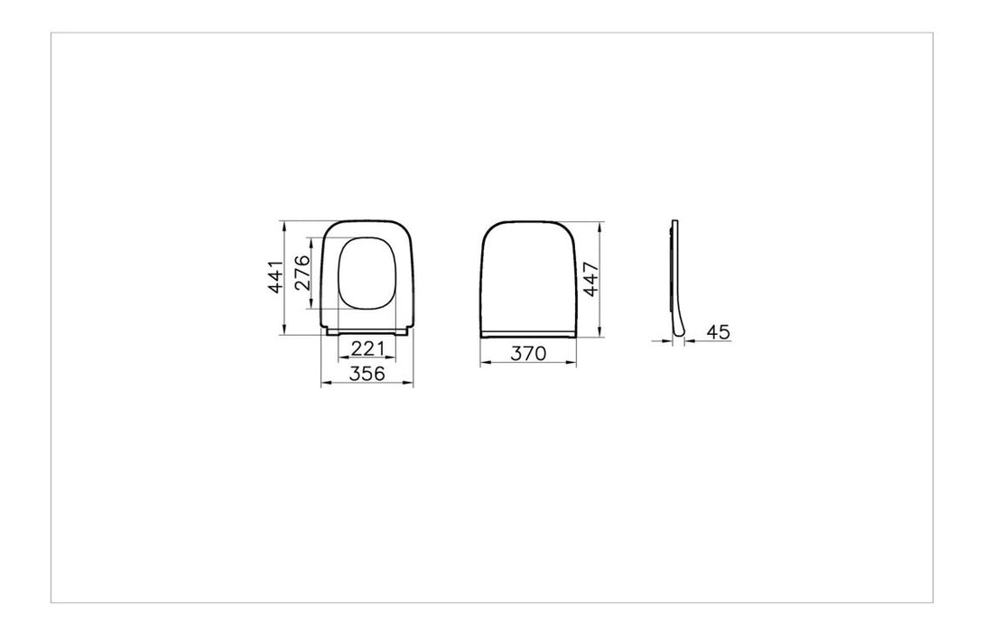 VitrA Integra Square Slim Toilet Seat - White