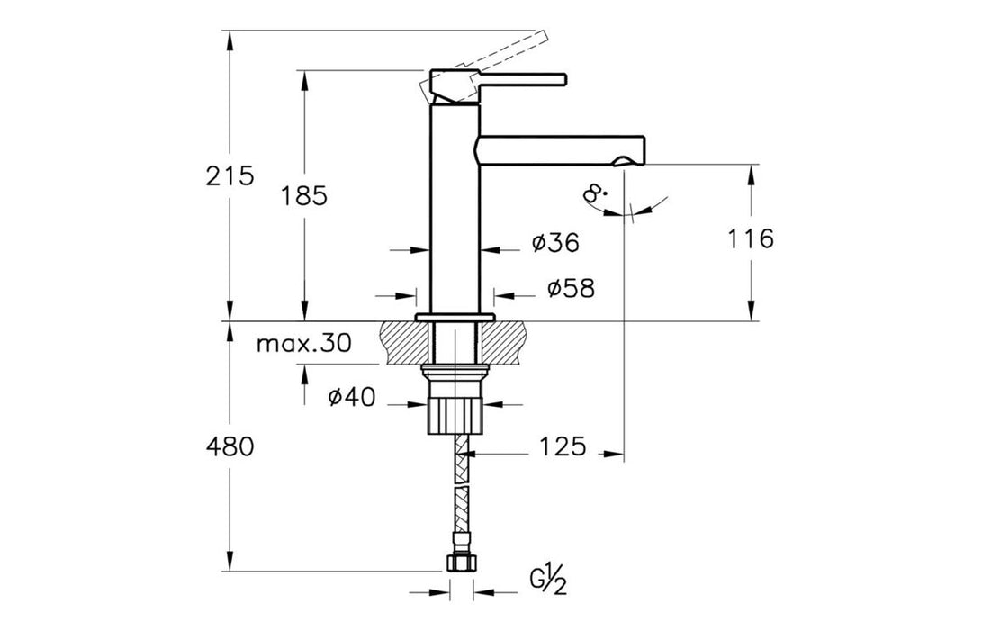 VitrA Origin Basin Mixer
