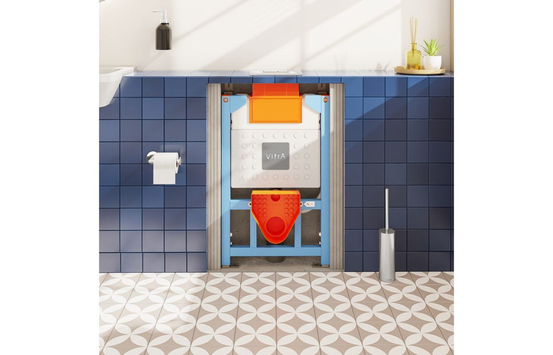 VitrA V-Fix Prime Reduced Height (82cm) WH WC Frame & 3/6L Cistern (Floor/Wall Fix)