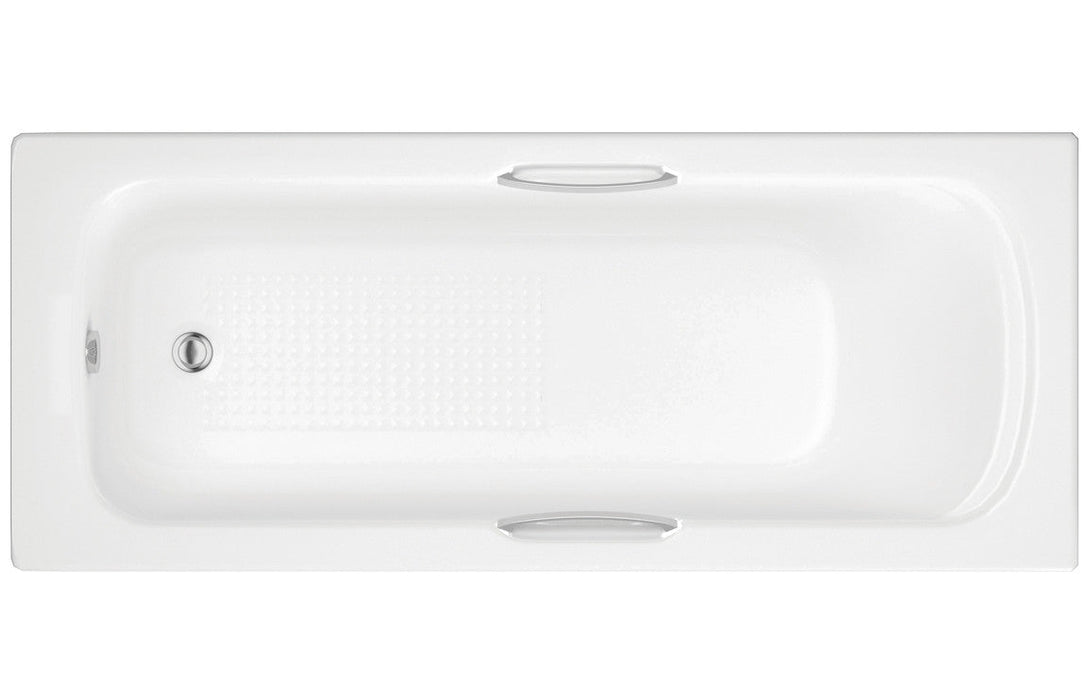 Valencia Single End Twin Grip Textured Base 8mm 1700x700x510mm 2TH Bath