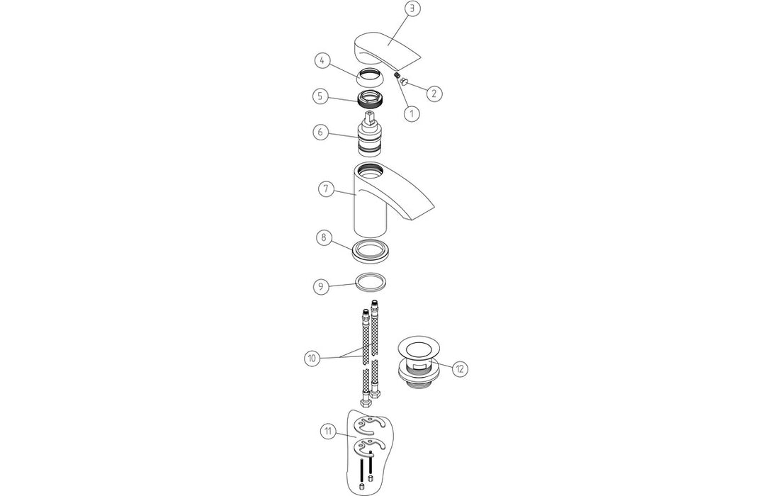 Vellano Basin Mixer - Chrome