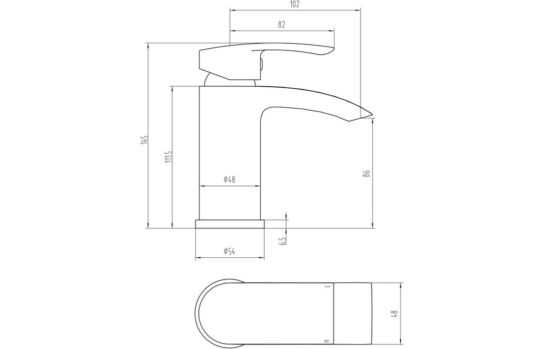 Vellano Basin Mixer - Chrome