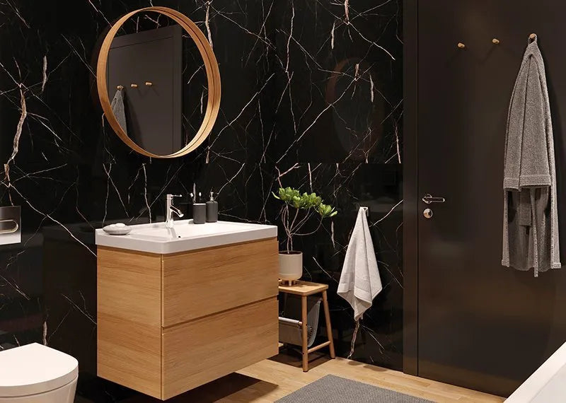 Vilo SPC Tile Calacatta Black – 60cm x 30cm