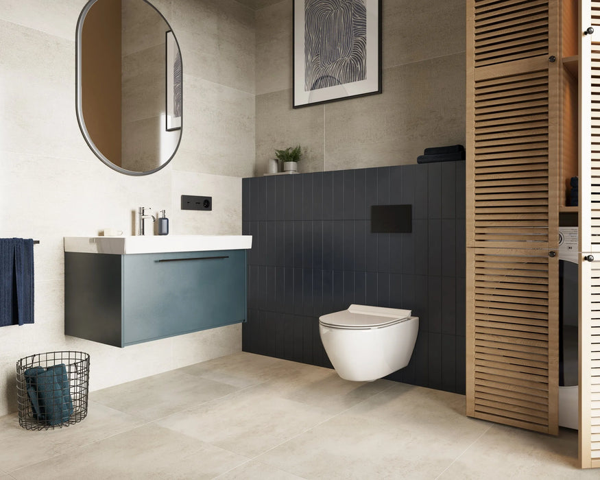Vilo SPC Tile Flooring – Concrete Beige