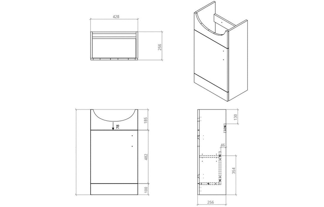 Scena 450mm Vanity & C/C Toilet Pack