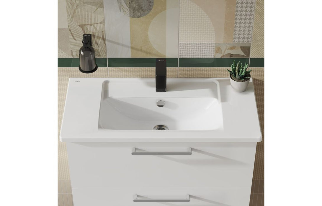 VitrA Integra 800x385mm 1TH Vanity Basin w/Overflow - White
