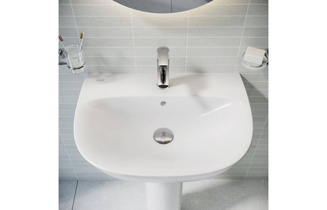 VitrA Zentrum 645x480mm 1TH Basin w/Overflow - White