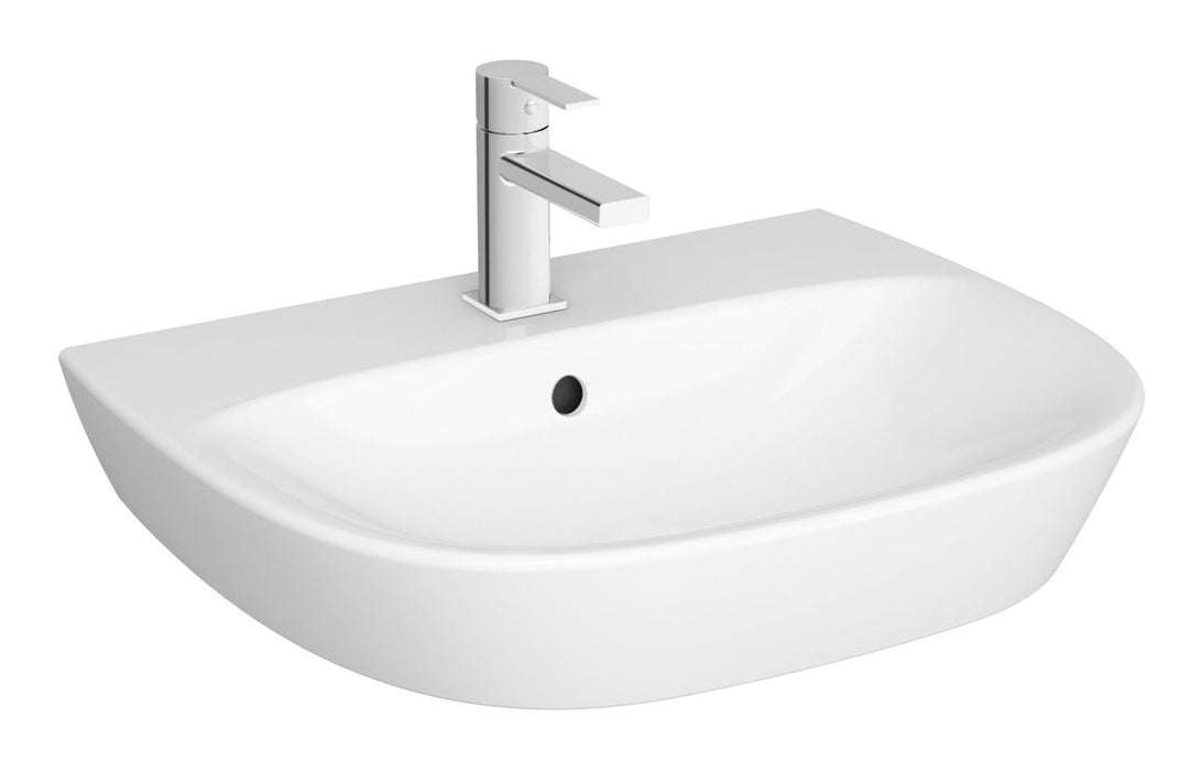 VitrA Zentrum 595x480mm 1TH Basin w/Overflow - White