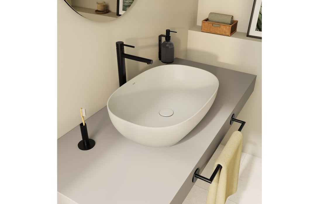 VitrA Outline 595x410mm Recycled 0TH Basin Only - Matt Taupe