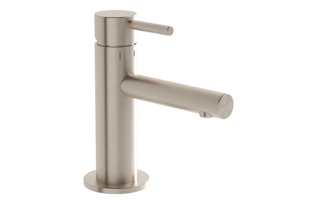 VitrA Origin Compact Basin Mixer – Brushed Nickel