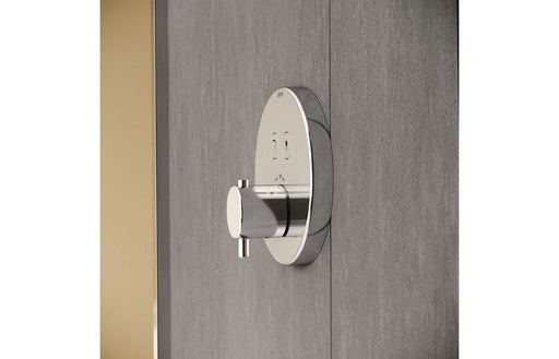 VitrA Aquacontrol Round Concealed Thermostatic 2-Way Bath Mixer - Chrome