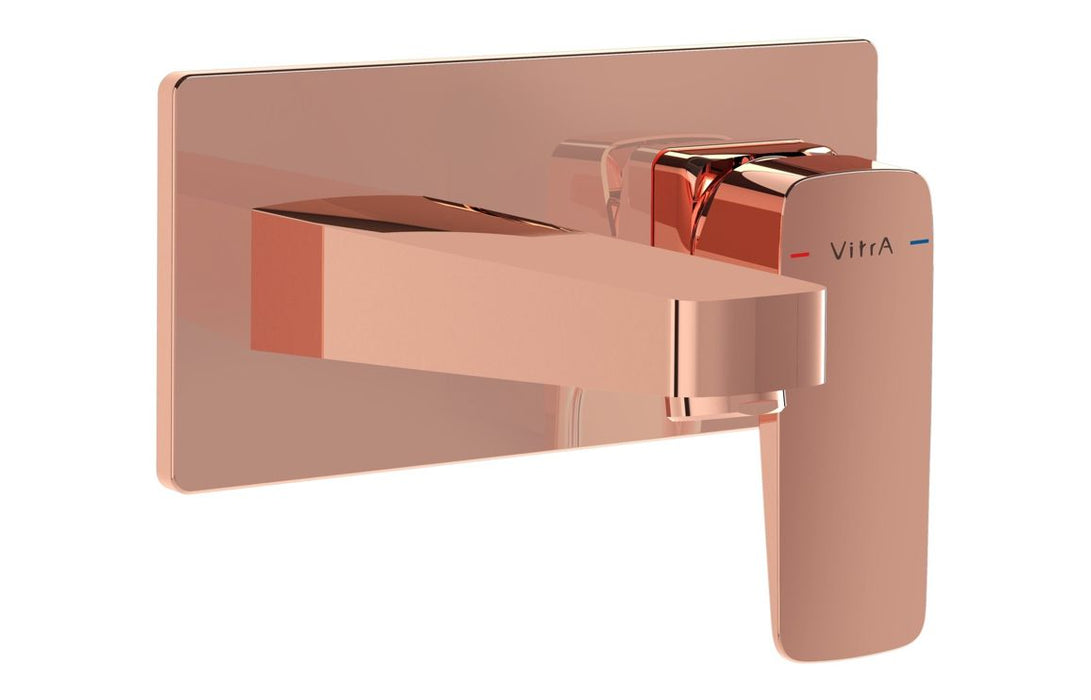 VitrA Root Square Wall Mounted Bath/Shower Mixer - Soft Copper