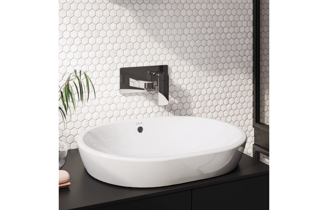 VitrA Root Square Wall Mounted Bath/Shower Mixer - Chrome