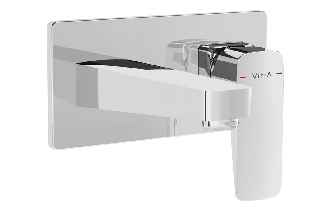 VitrA Root Square Wall Mounted Bath/Shower Mixer - Chrome