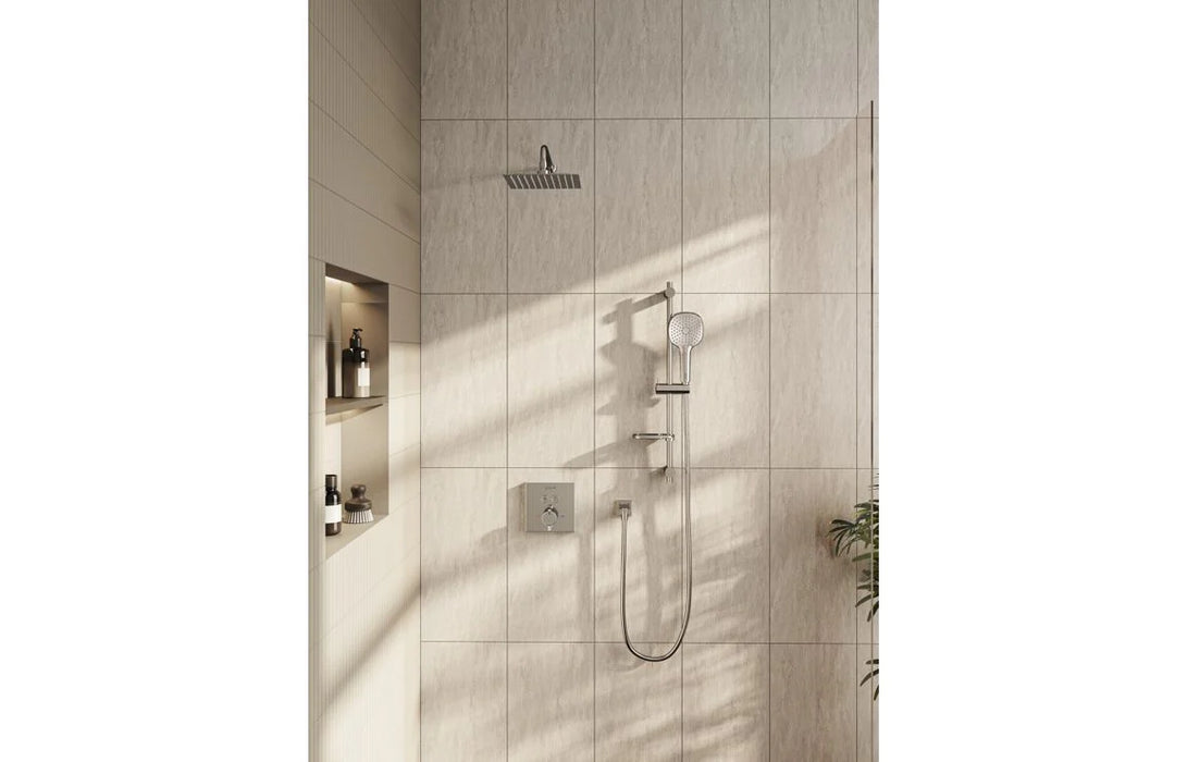 VitrA Aquacontrol Square Concealed Thermostatic 2-Way Bath Mixer - Chrome