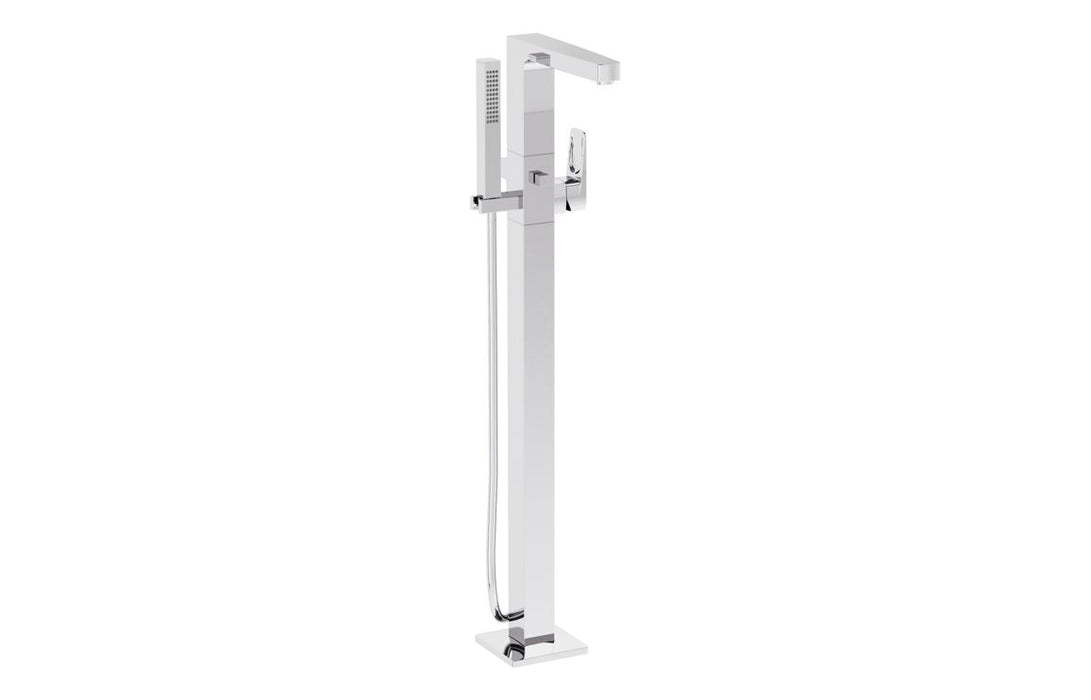 VitrA Root Square Floor Standing Bath/Shower Mixer - Chrome