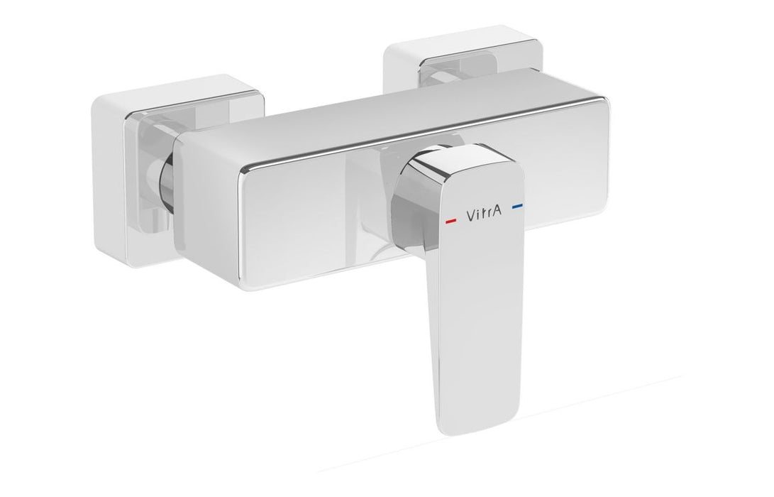 VitrA Root Square Wall Mounted Shower Mixer Valve - Chrome