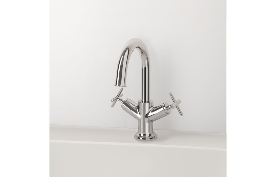 VitrA Origin Classic Basin Mixer (Cross Handles) - Chrome