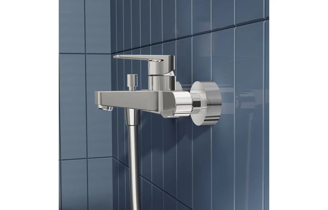 VitrA Flow Square Wall Mounted Shower Mixer - Chrome