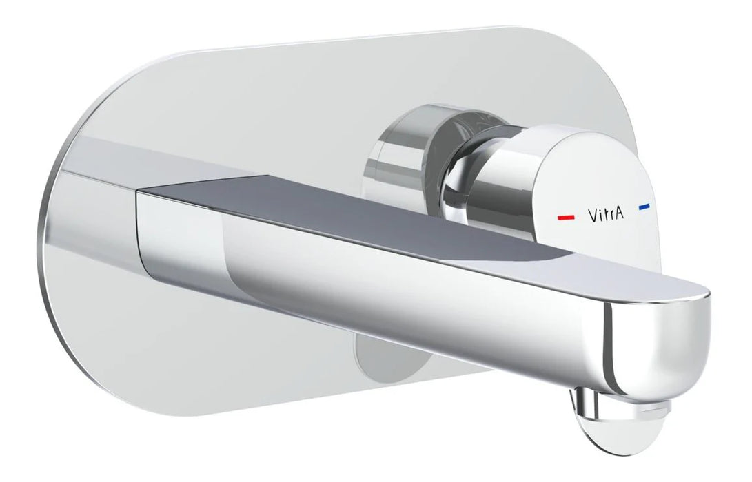 VitrA Flow Round Wall Mounted Basin Mixer - Chrome